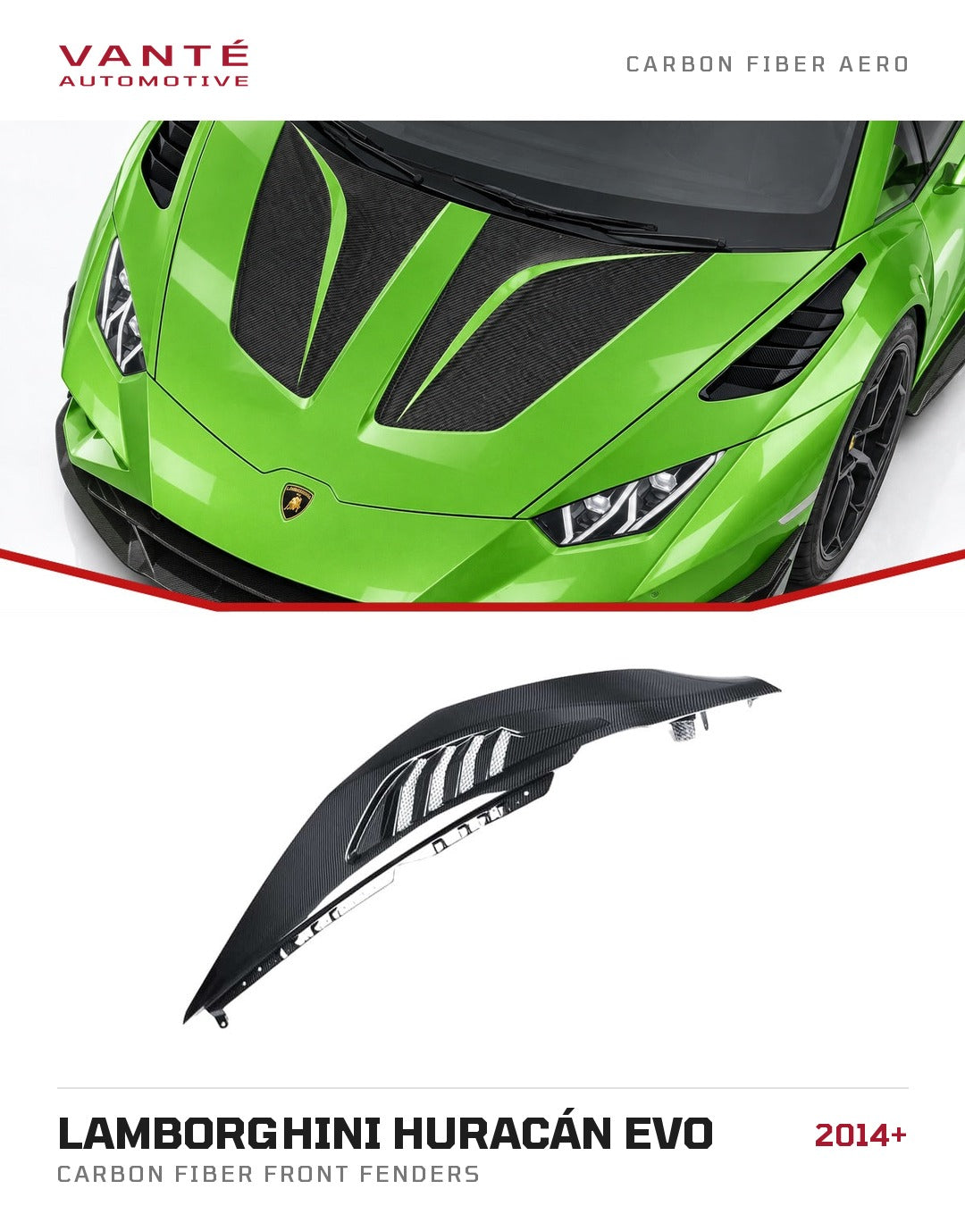 Lamborghini Huracan Evo Carbon Fibre Front Fenders