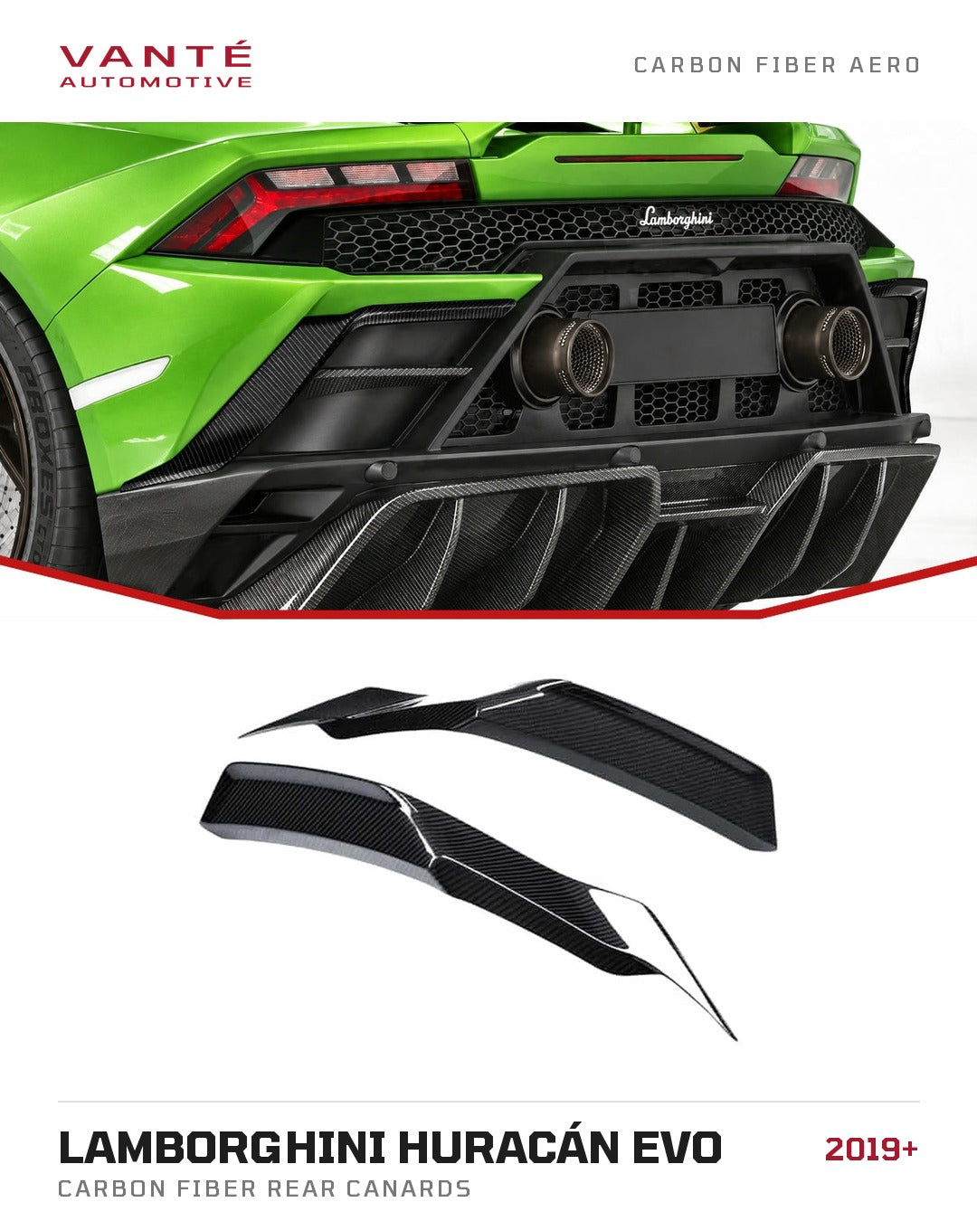 Lamborghini Huracan Evo Carbon Fibre Rear Canards