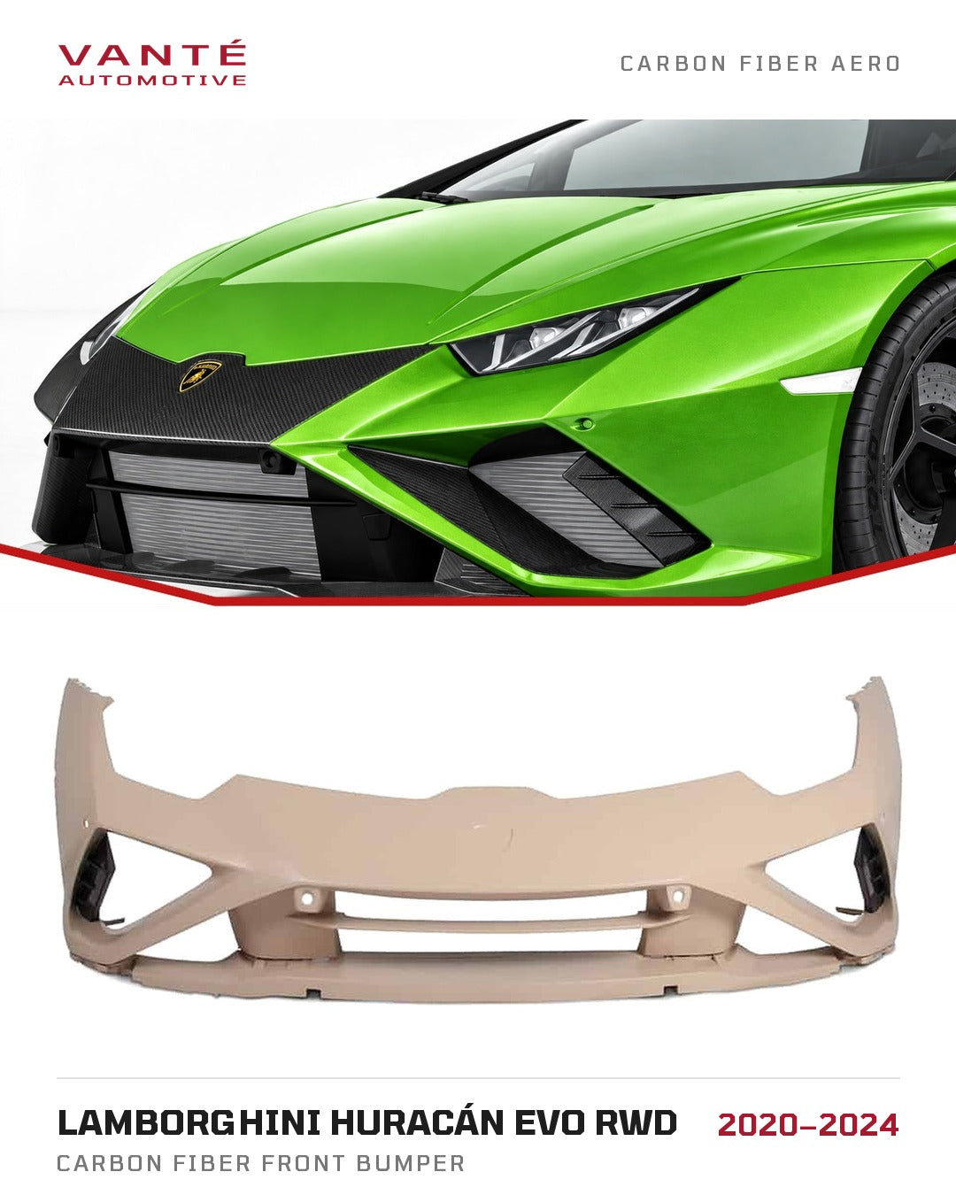 Lamborghini Huracán EVO RWD Carbon Fibre Front Bumper