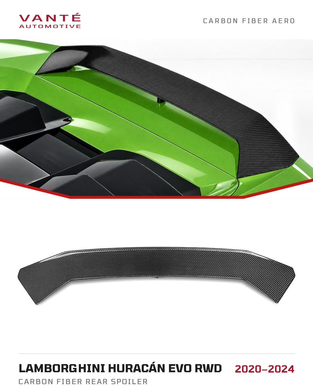 Lamborghini Huracan EVO RWD Carbon Fibre Rear Spoiler