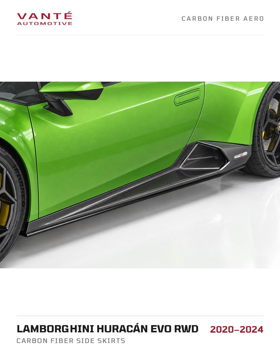 Lamborghini Huracan EVO RWD Carbon Fibre Side Skirts