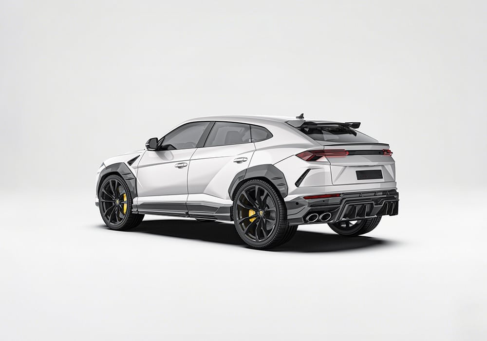 Lamborghini Urus Carbon Fibre Aero Kit - front splitter, side skirts and rear diffuser