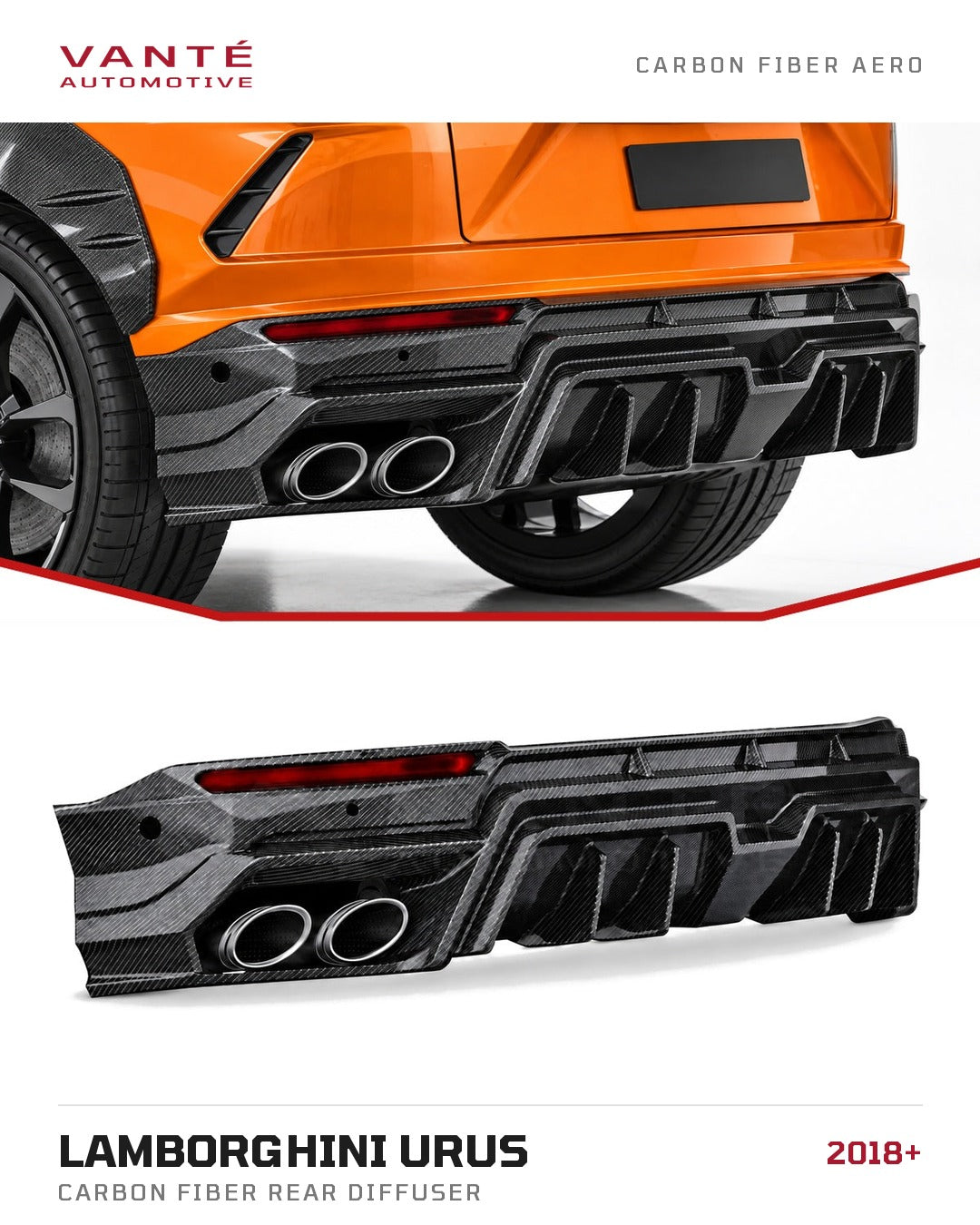 Lamborghini Urus Carbon Fibre Rear Diffuser