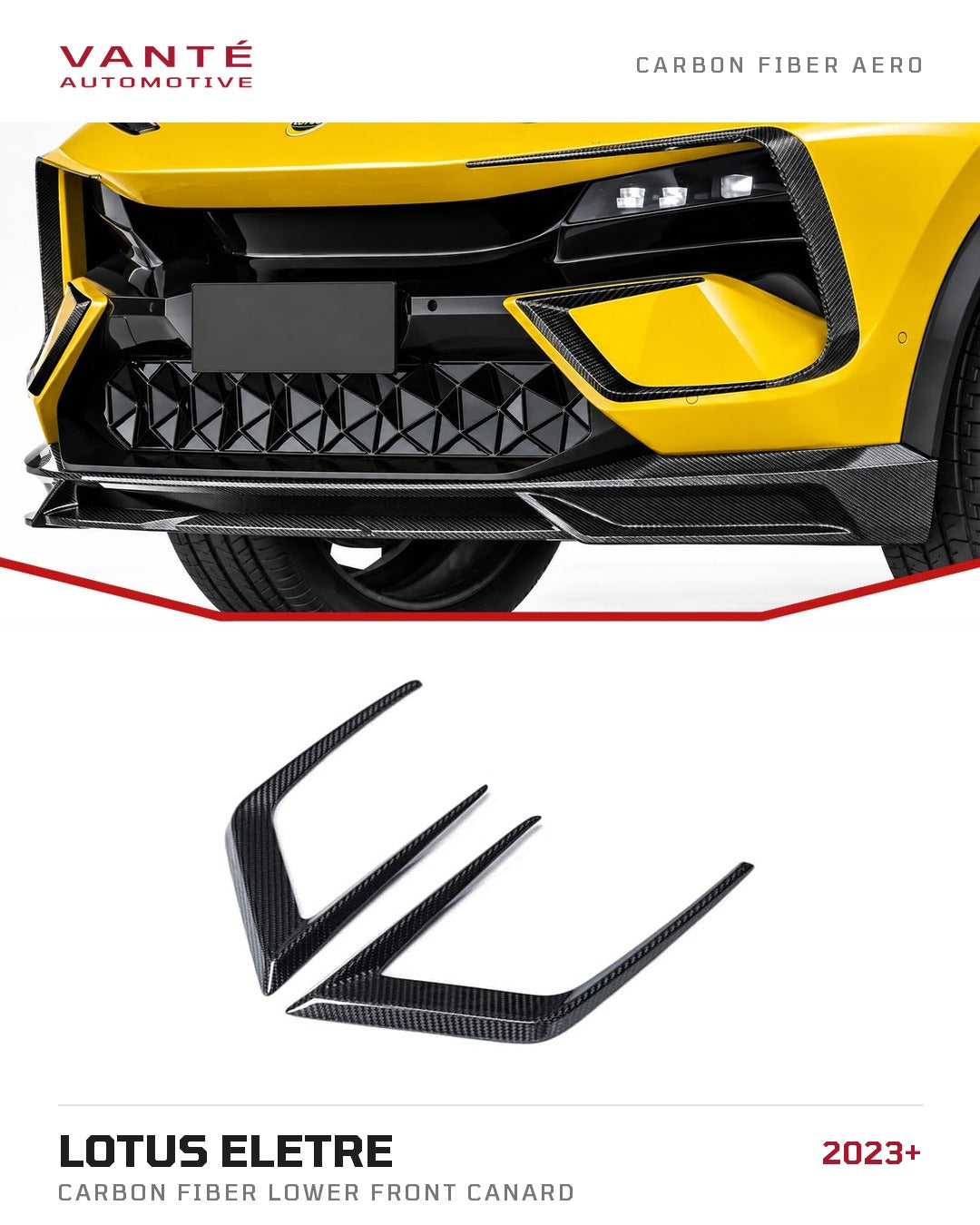 Lotus Eletre Carbon Fibre Lower Front Canard