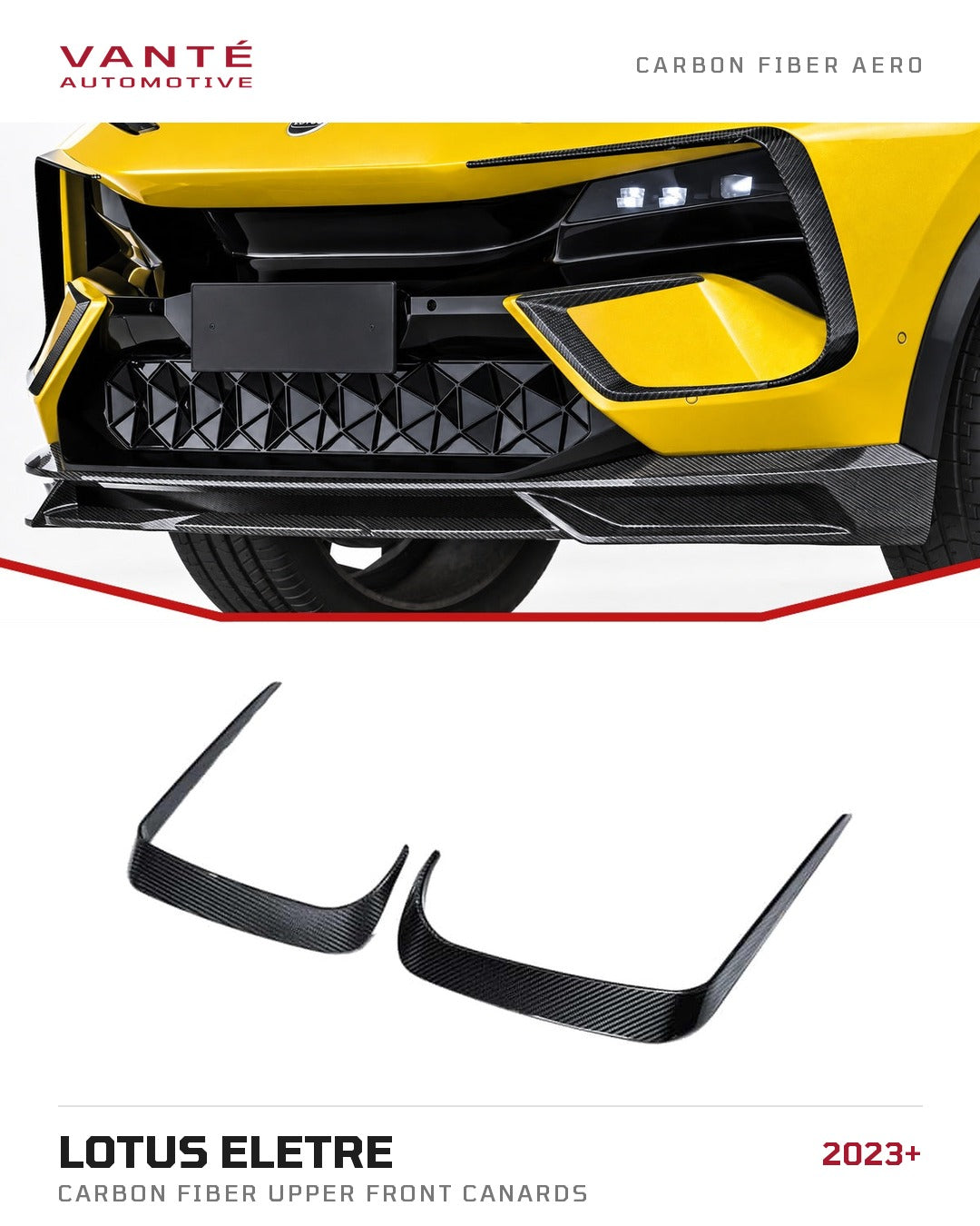 Lotus Eletre Carbon Fibre Upper Front Canards