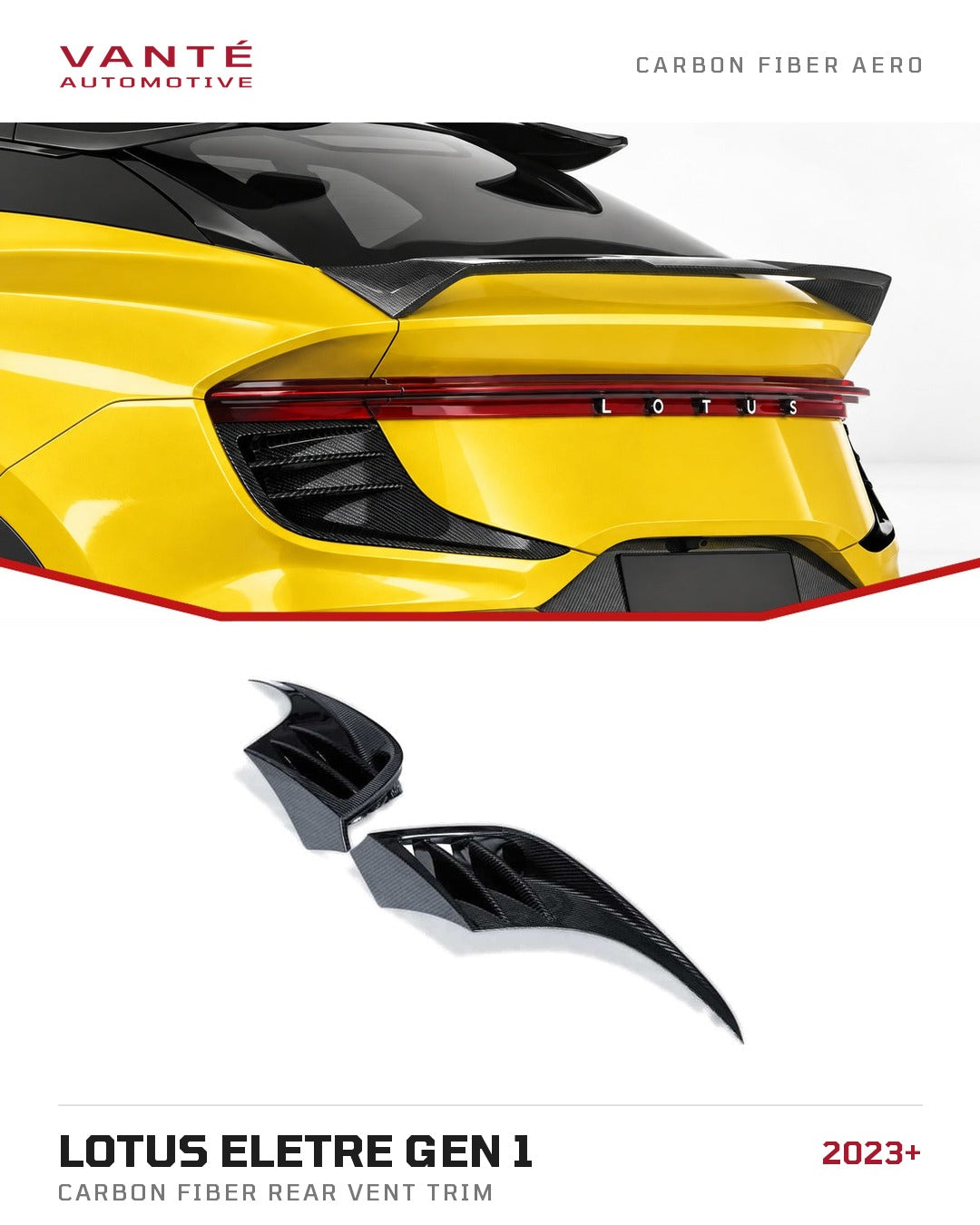 Lotus Eletre Gen 1 Carbon Fibre Rear Vent Trim