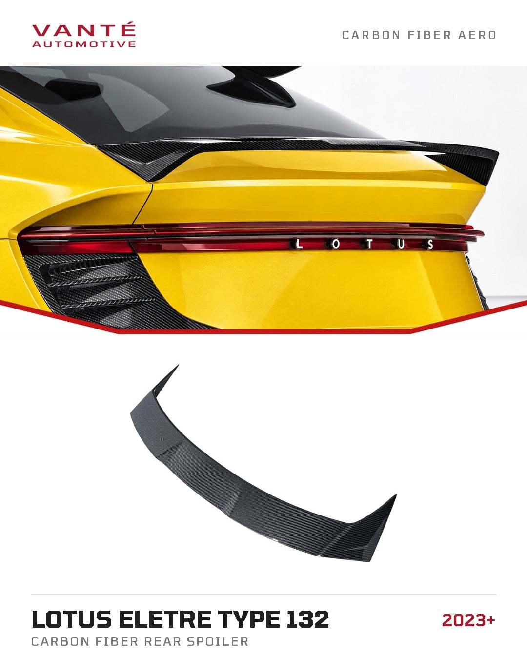 Lotus Eletre Type 132 Carbon Fibre Rear Spoiler