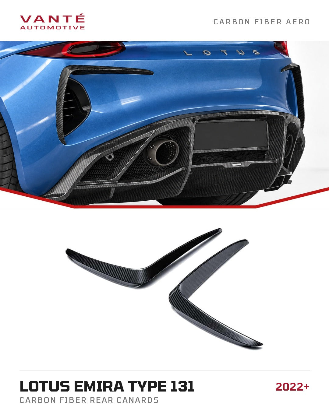 Lotus Emira Type 131 Carbon Fibre Rear Canards