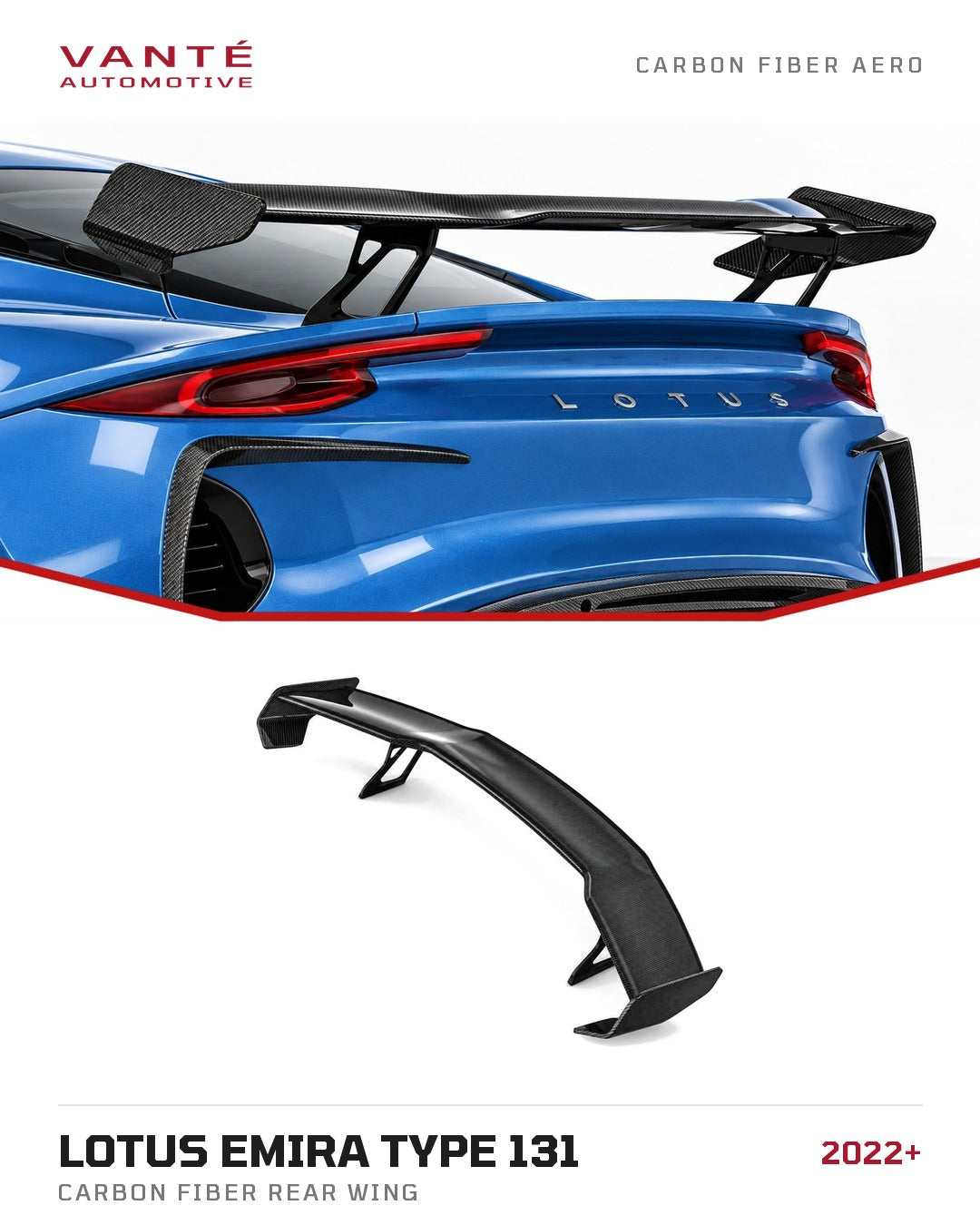 Lotus Emira Type 131 Carbon Fibre Rear Wing