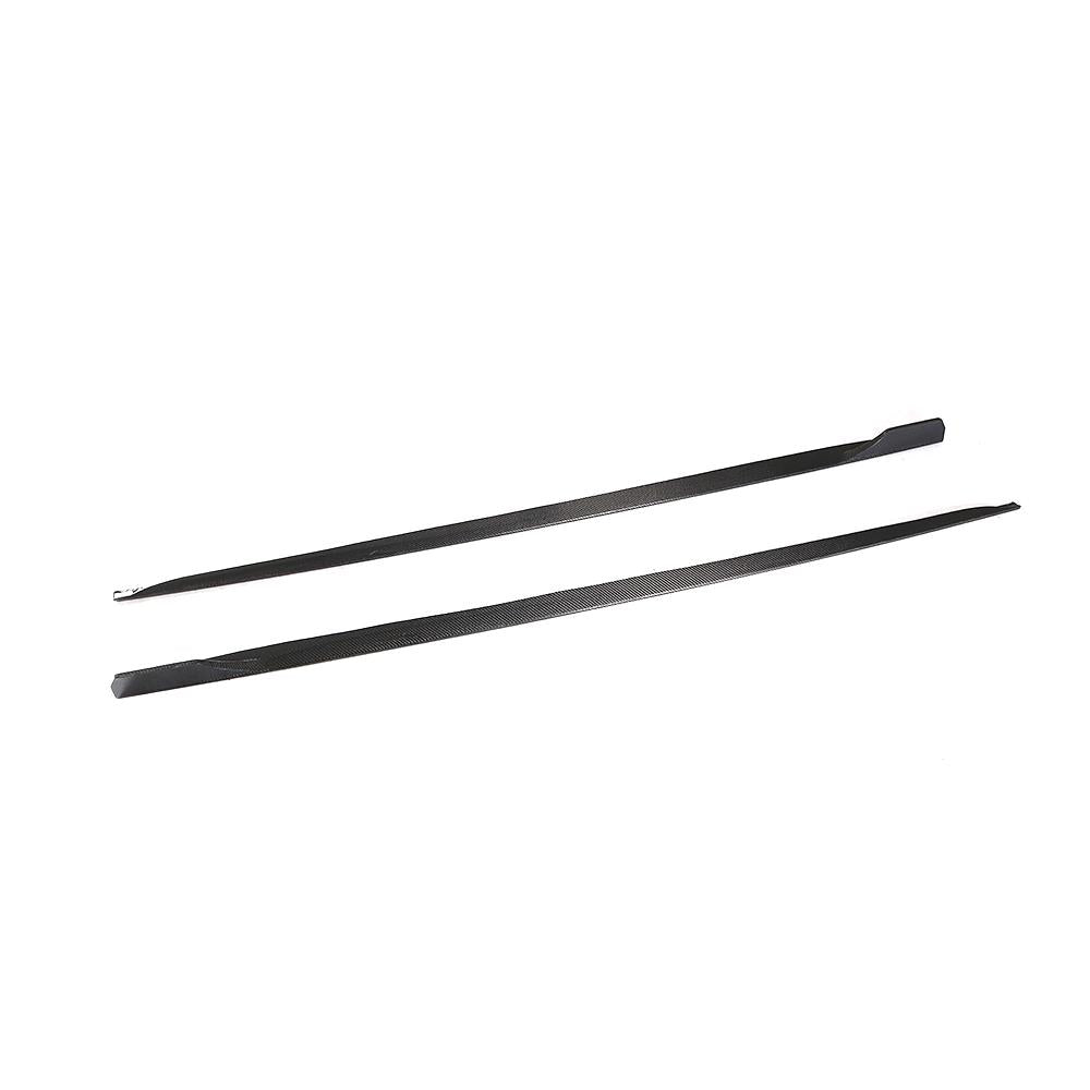 Audi S5 B9 Carbon Fibre Side Skirt Extensions - gloss twill weave CNC moulded