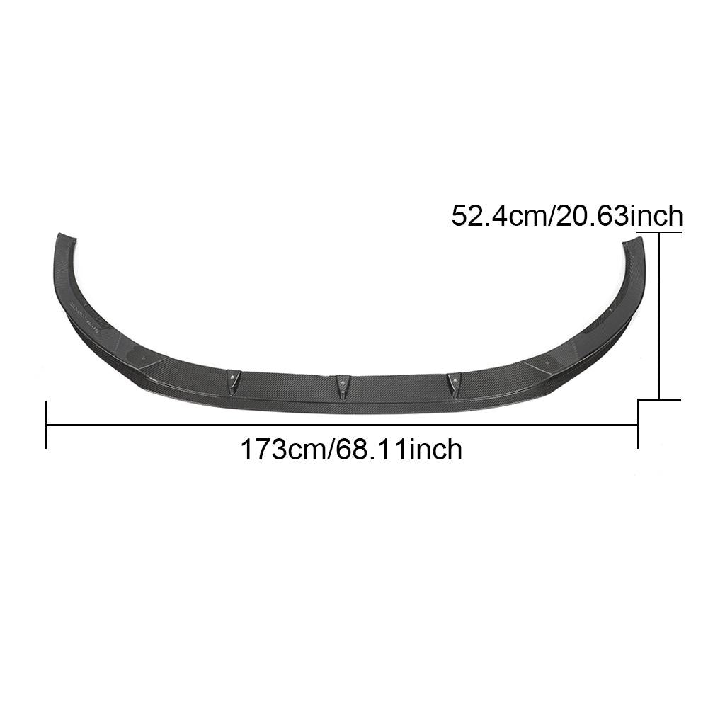 Audi S4 A4 B9 S-Line Carbon Fibre Front Bumper Lip Splitter - gloss twill weave finish