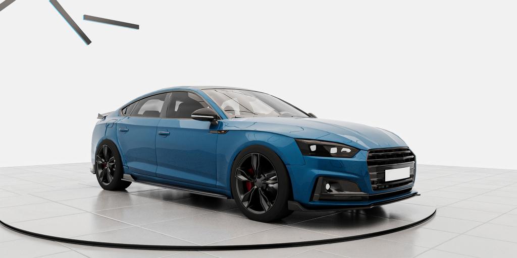 Audi A5 S5 B9 Carbon Fibre Front Lip - gloss 3x3 twill weave aero upgrade