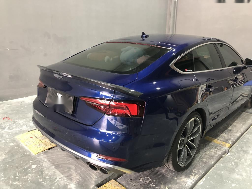 Audi A5 S5 Sportback Carbon Fibre 3-Piece Spoiler - gloss twill weave rear upgrade