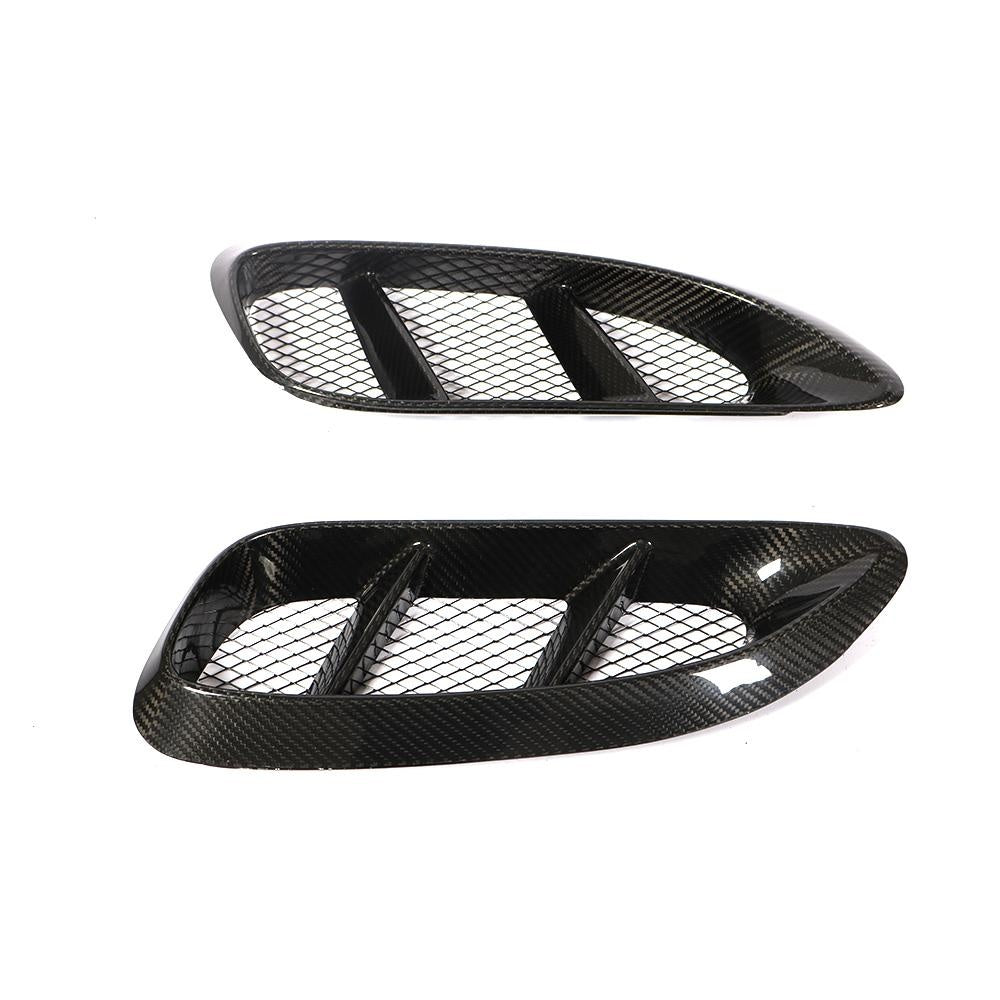 Porsche 718 Boxster Cayman 982 Carbon Fibre Side Vents - gloss twill weave track upgrade