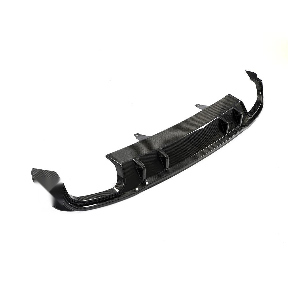 Audi S4 B9 Carbon Fibre Rear Diffuser Lip - gloss 3x3 twill weave OEM fitment upgrade
