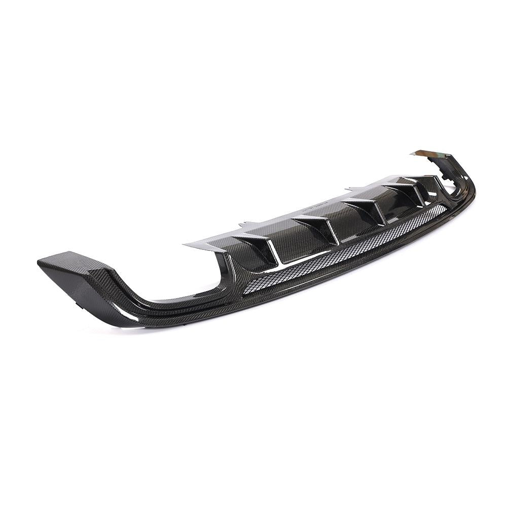 Audi A5 S5 B9 Carbon Fibre Rear Diffuser - gloss 3x3 twill weave, OEM fitment