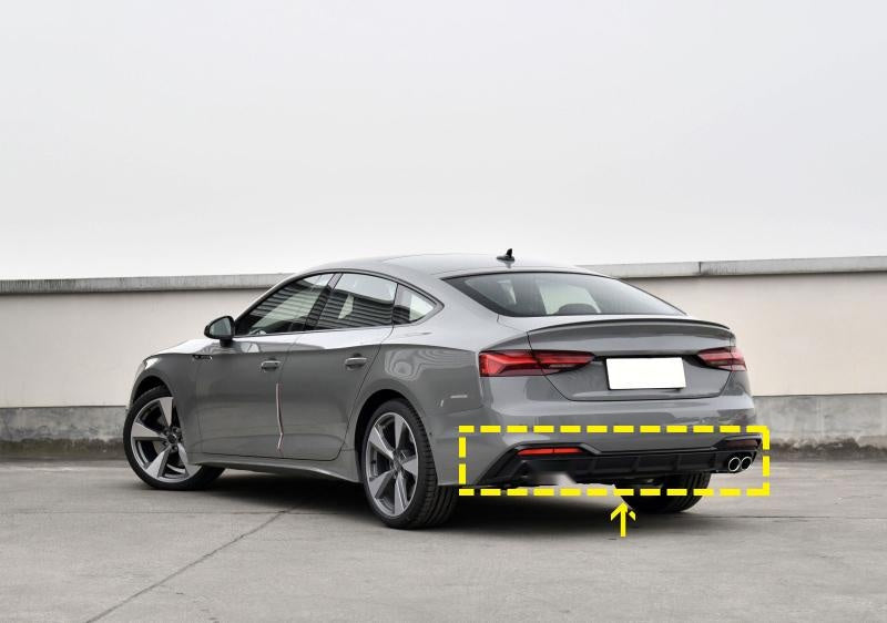 Audi S5 A5 S-Line Carbon Fibre Rear Bumper Diffuser - dry carbon 3x3 twill weave gloss finish