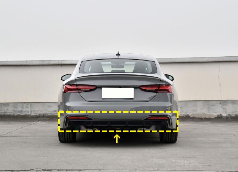 Audi S5 A5 S-Line Carbon Fibre Rear Bumper Diffuser - dry carbon 3x3 twill weave gloss finish
