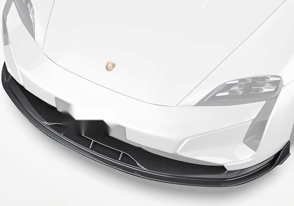 Porsche Taycan 2025 Carbon Fibre Front Lip - aerodynamic downforce upgrade
