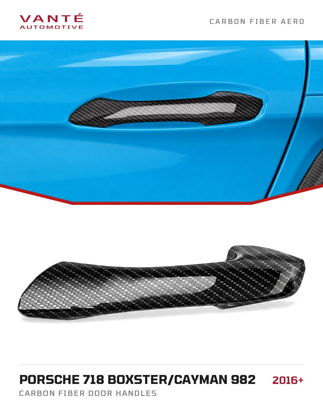 Porsche 718 Boxster/Cayman 982 Carbon Fibre Door Handles