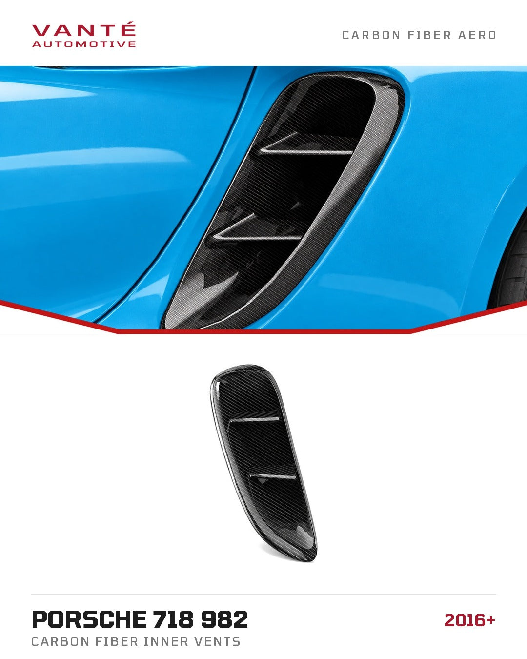 Porsche 718 982 Carbon Fibre Inner Vents