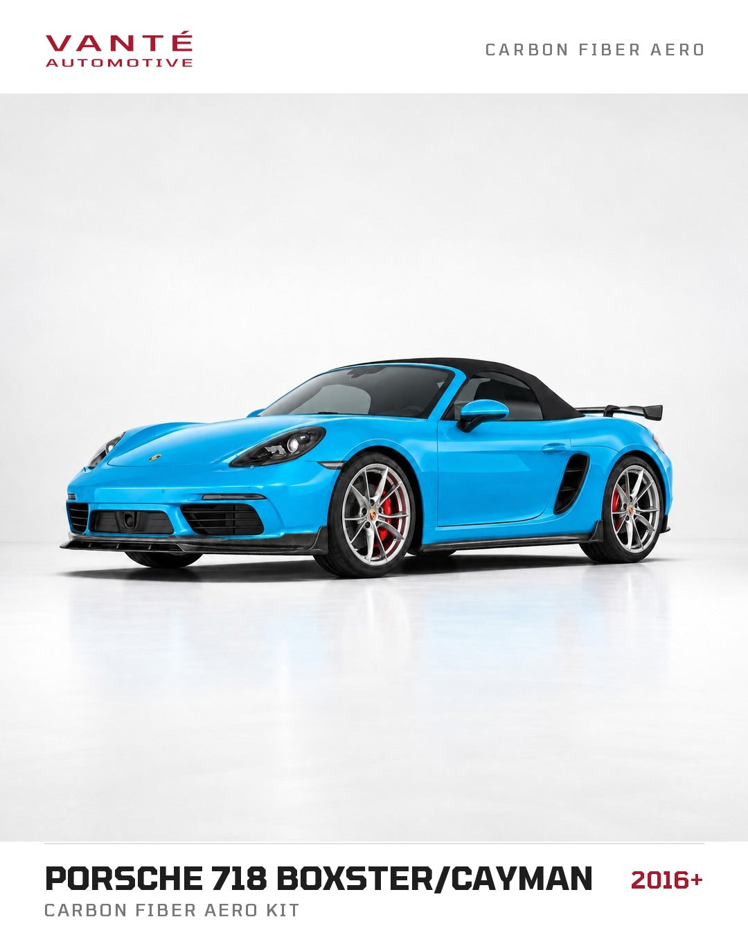 Porsche 718 Boxster/Cayman Carbon Fibre Aero Kit
