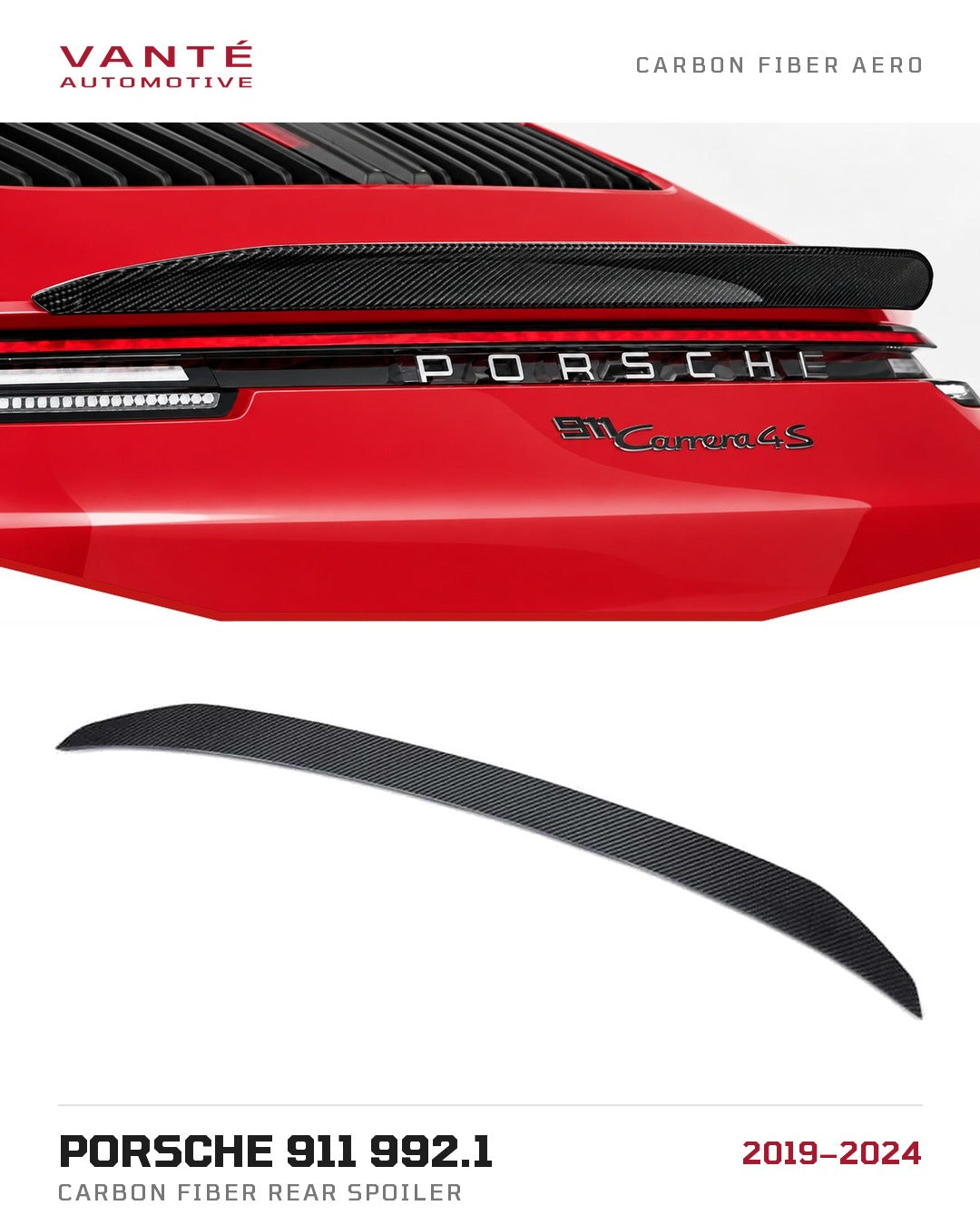 Porsche 911 992.1 Carbon Fibre Rear Spoiler