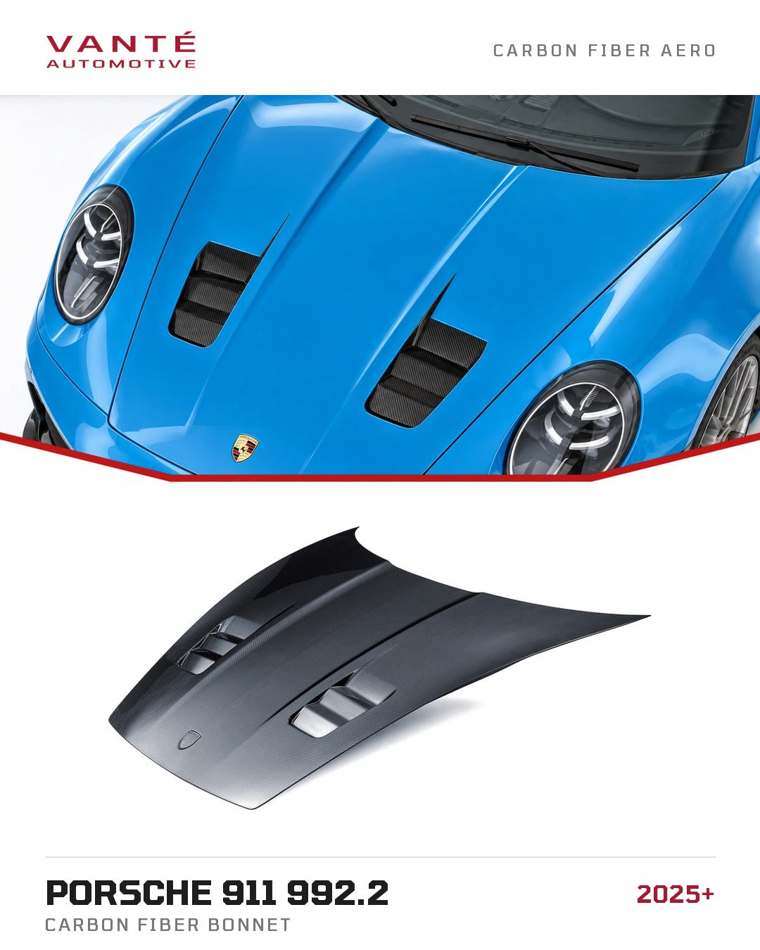 Porsche 911 992.2 Carbon Fibre Bonnet
