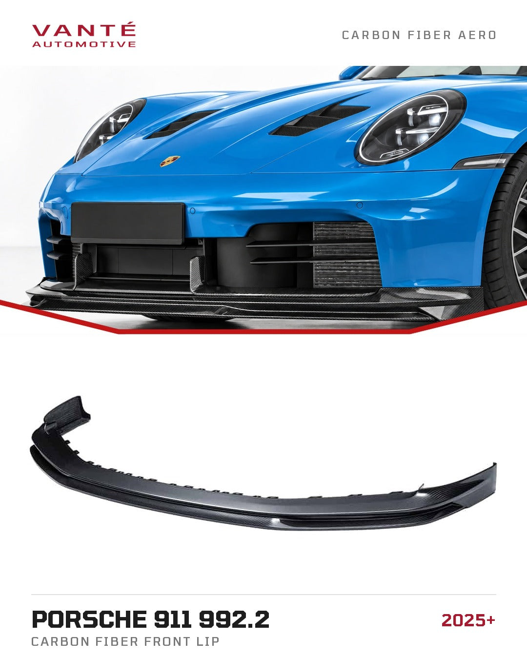 Porsche 911 992.2 Carbon Fibre Front Lip
