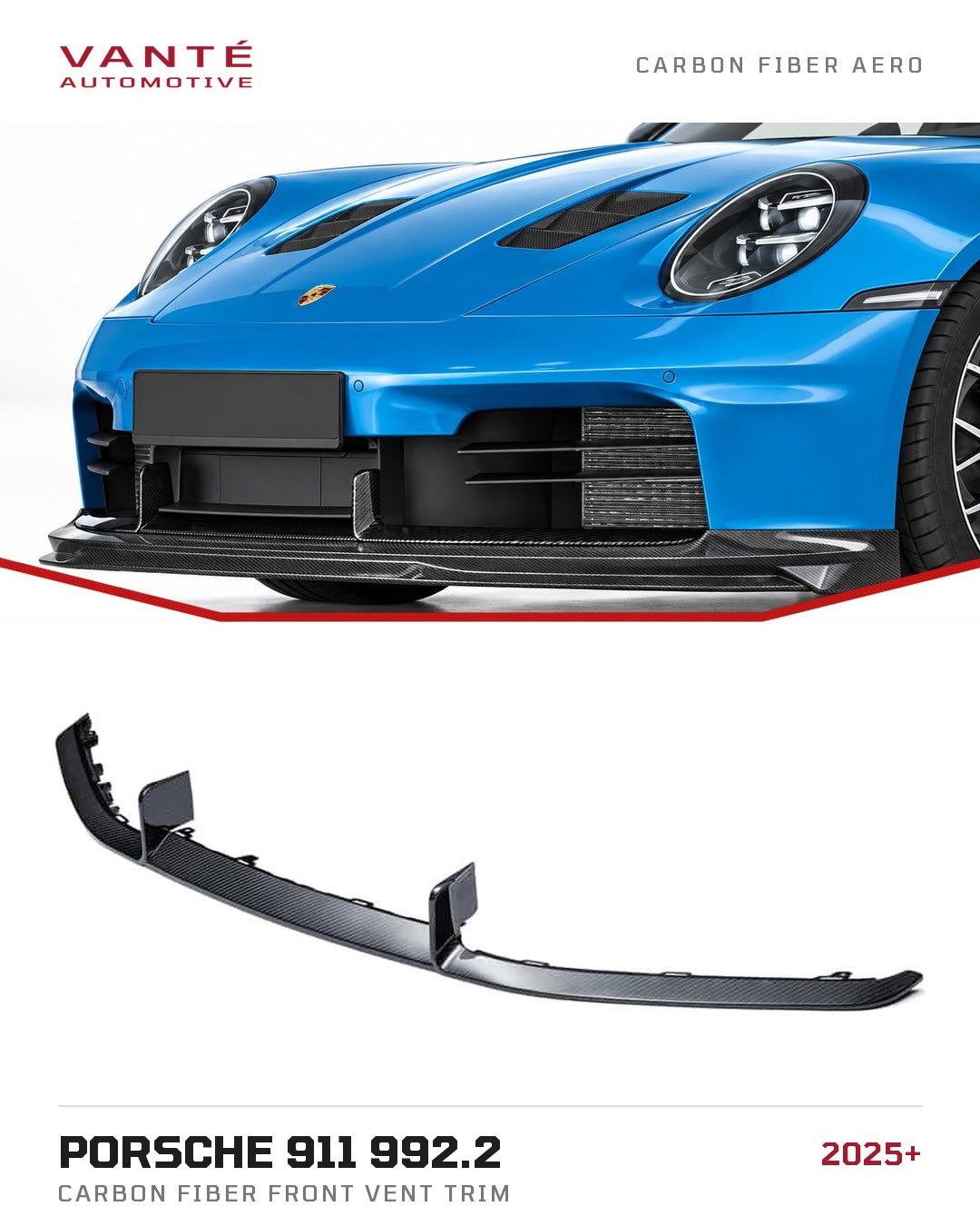 Porsche 911 992.2 Carbon Fibre Front Vent Trim