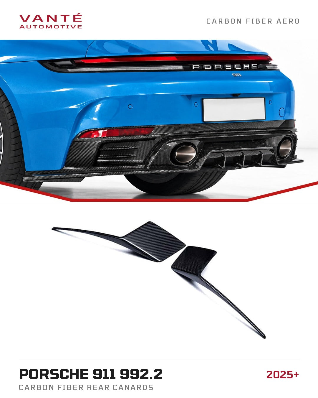 Porsche 911 992.2 Carbon Fibre Rear Canards