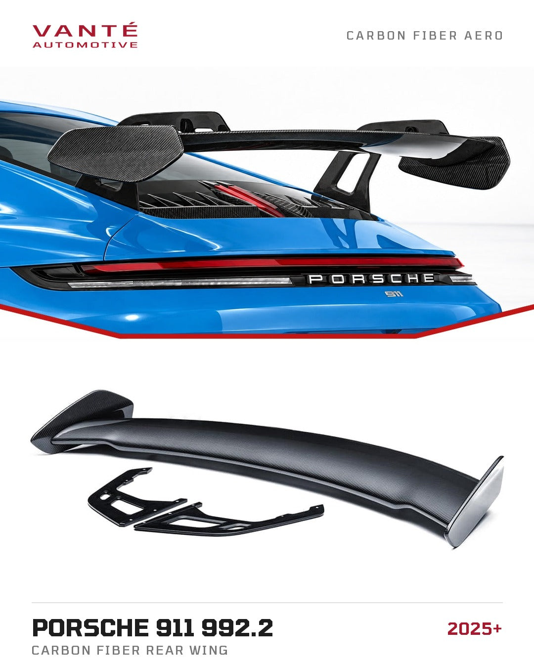 Porsche 911 992.2 Carbon Fibre Rear Wing