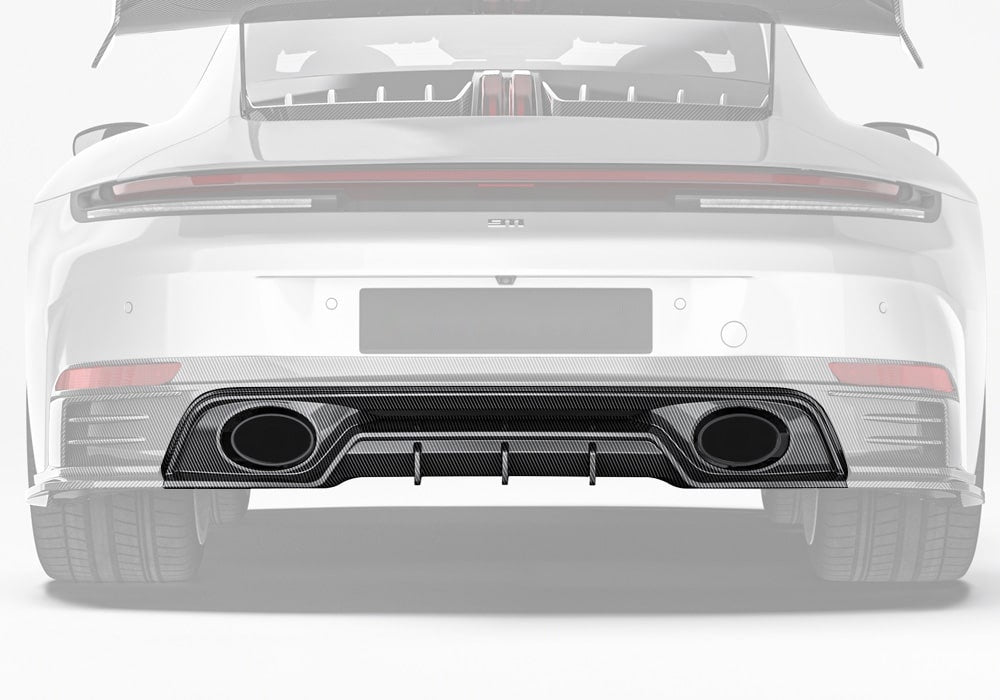 Porsche 911 992.2 Carbon Fibre Lower Rear Diffuser - aggressive aero upgrade