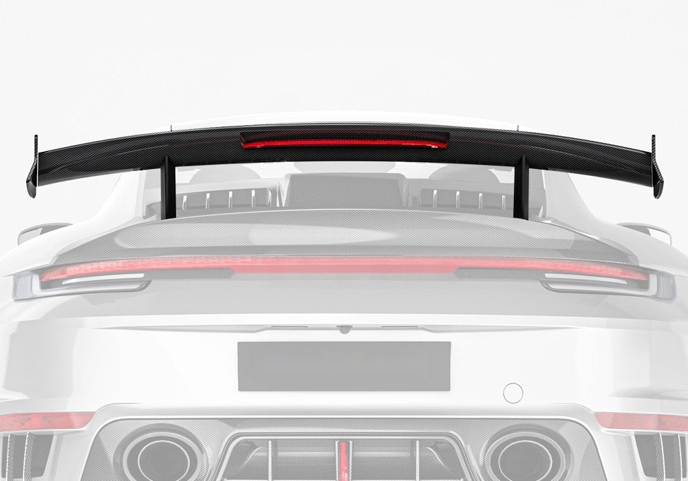 Porsche 911 992 Turbo S Carbon Fibre Rear Spoiler - lightweight aerodynamic upgrade