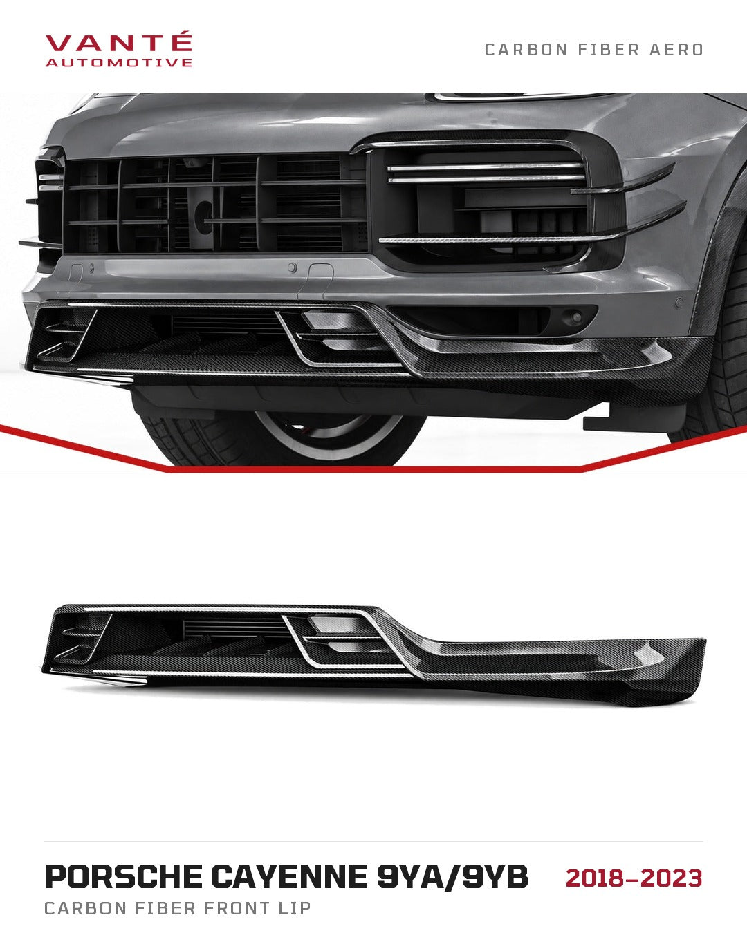 Porsche Cayenne 9YA/9YB Carbon Fibre Front Lip