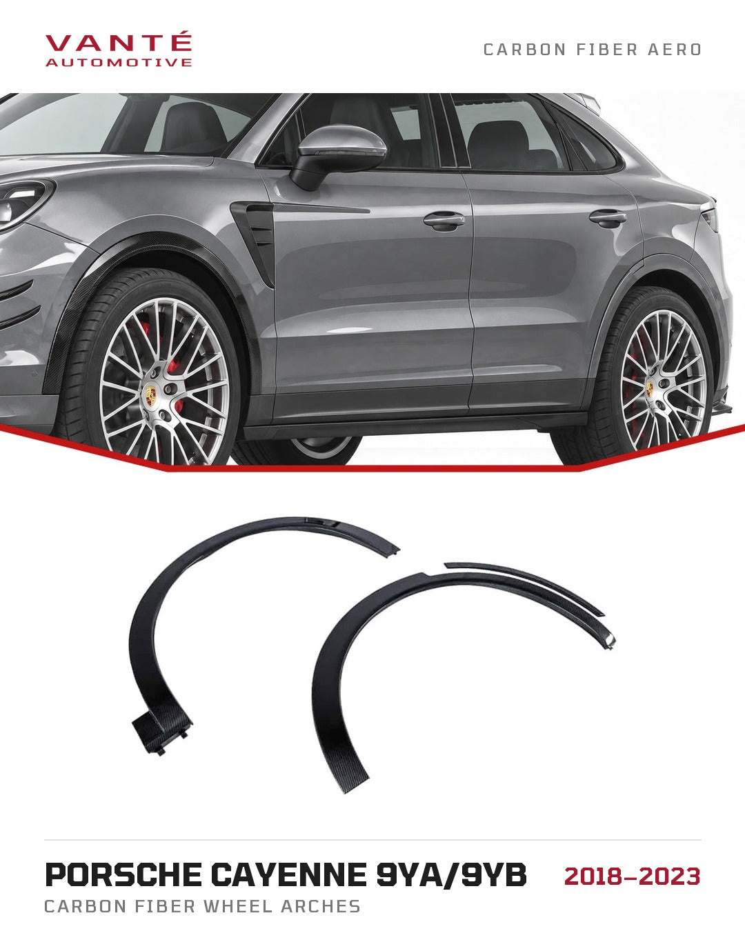 Porsche Cayenne 9YA/9YB Carbon Fibre Wheel Arches
