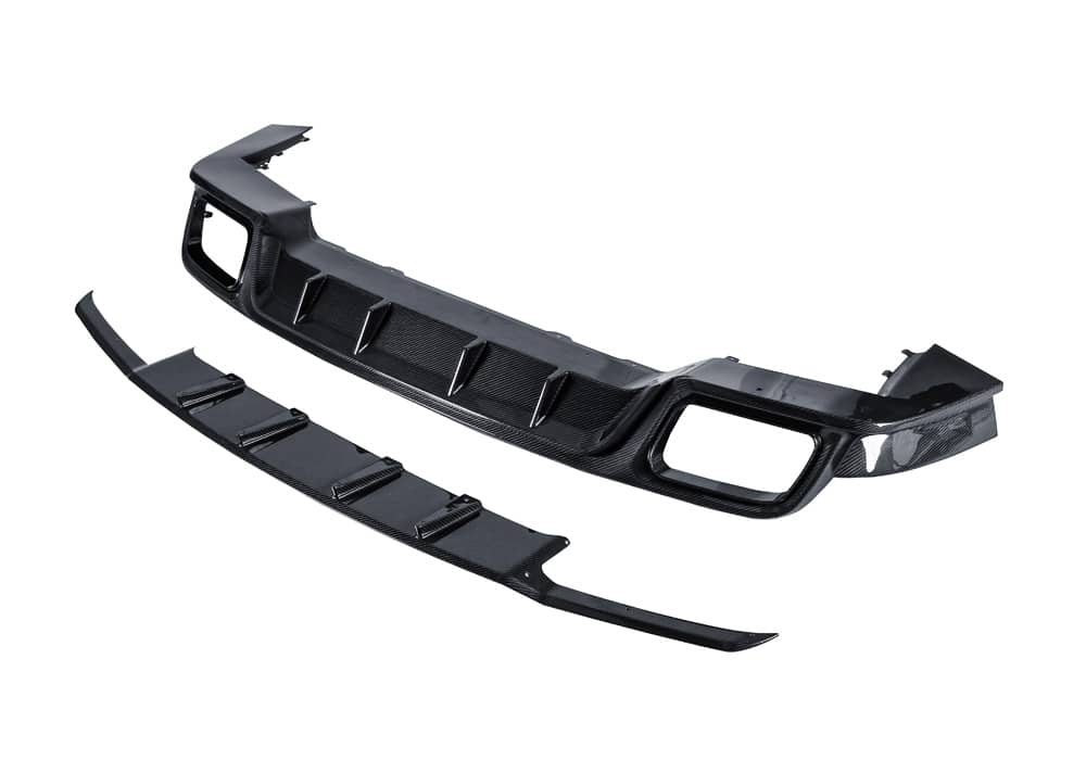 Porsche Cayenne 9YA/9YB Carbon Fibre Rear Diffuser - aggressive aerodynamic SUV styling upgrade