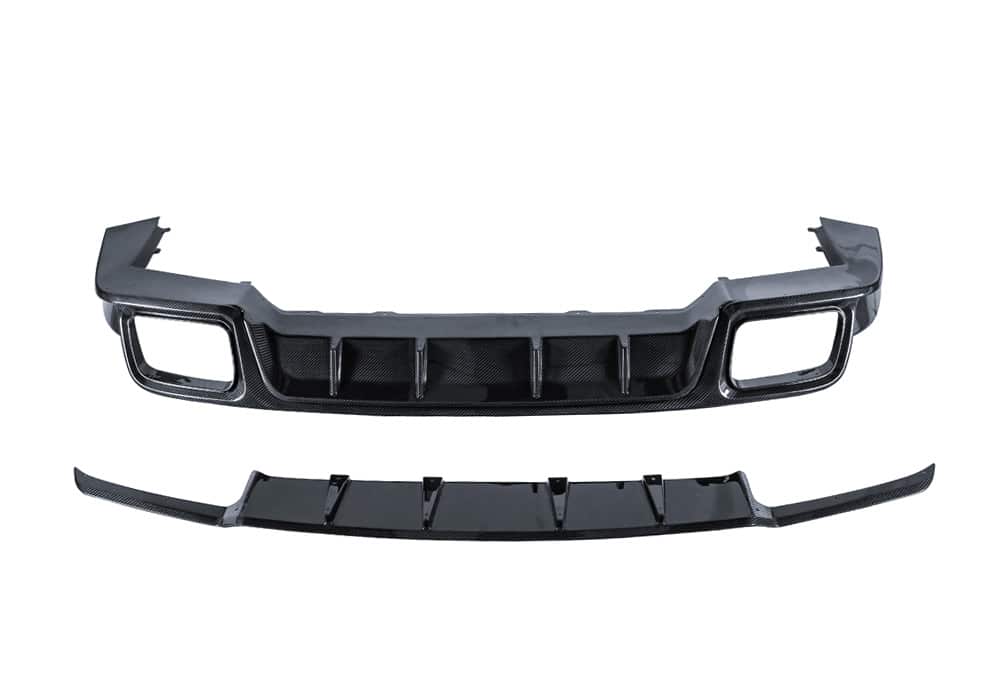 Porsche Cayenne 9YA/9YB Carbon Fibre Rear Diffuser - aggressive aerodynamic SUV styling upgrade