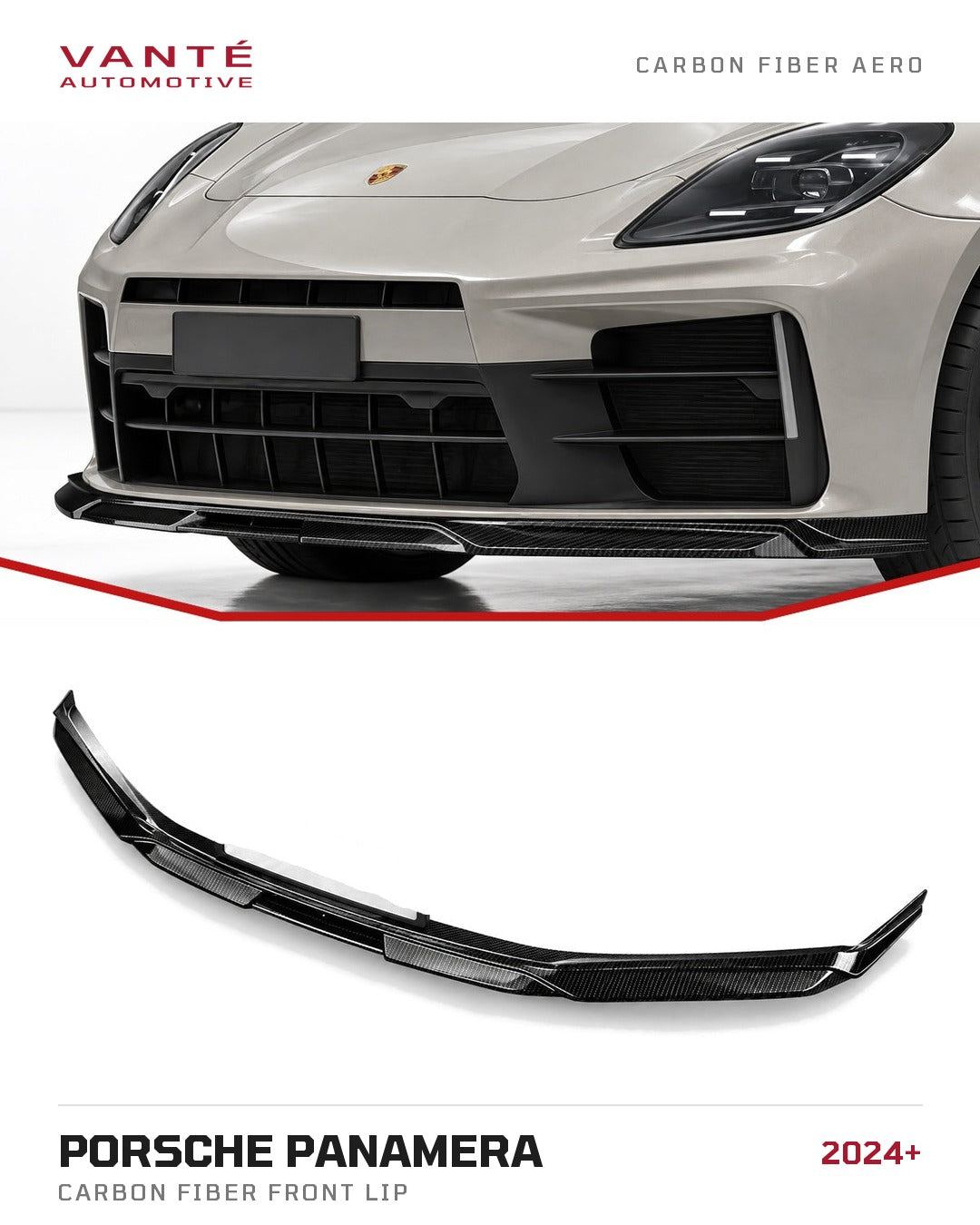 Porsche Panamera (2024+) Carbon Fibre Front Lip