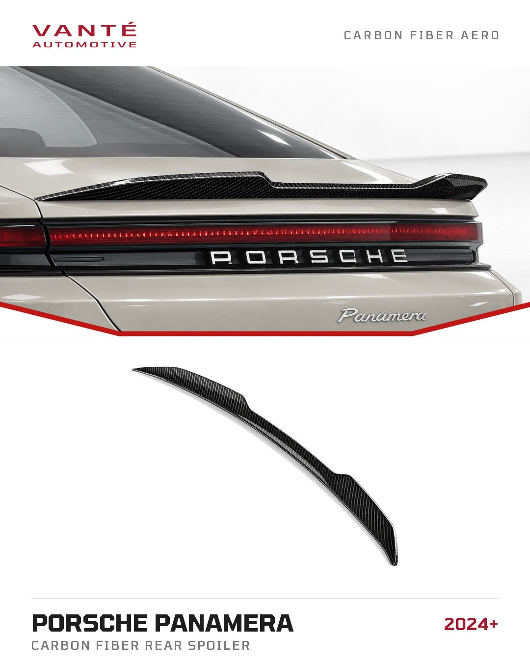 Porsche Panamera (2024+) Carbon Fibre Rear Spoiler