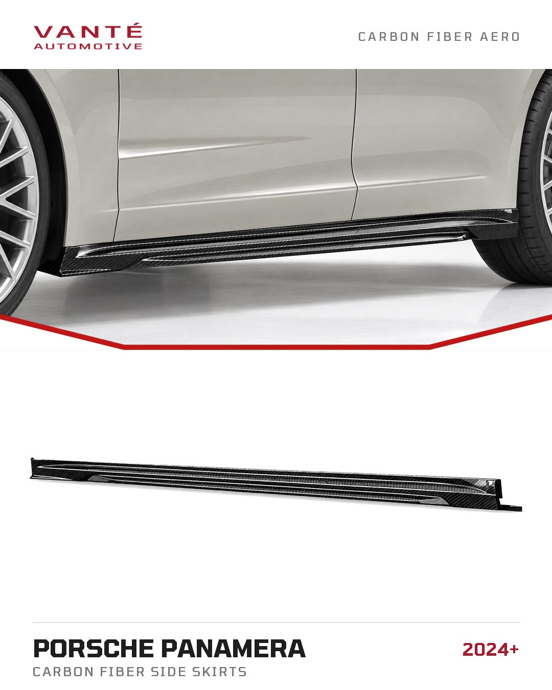 Porsche Panamera (2024+) Carbon Fibre Side Skirts