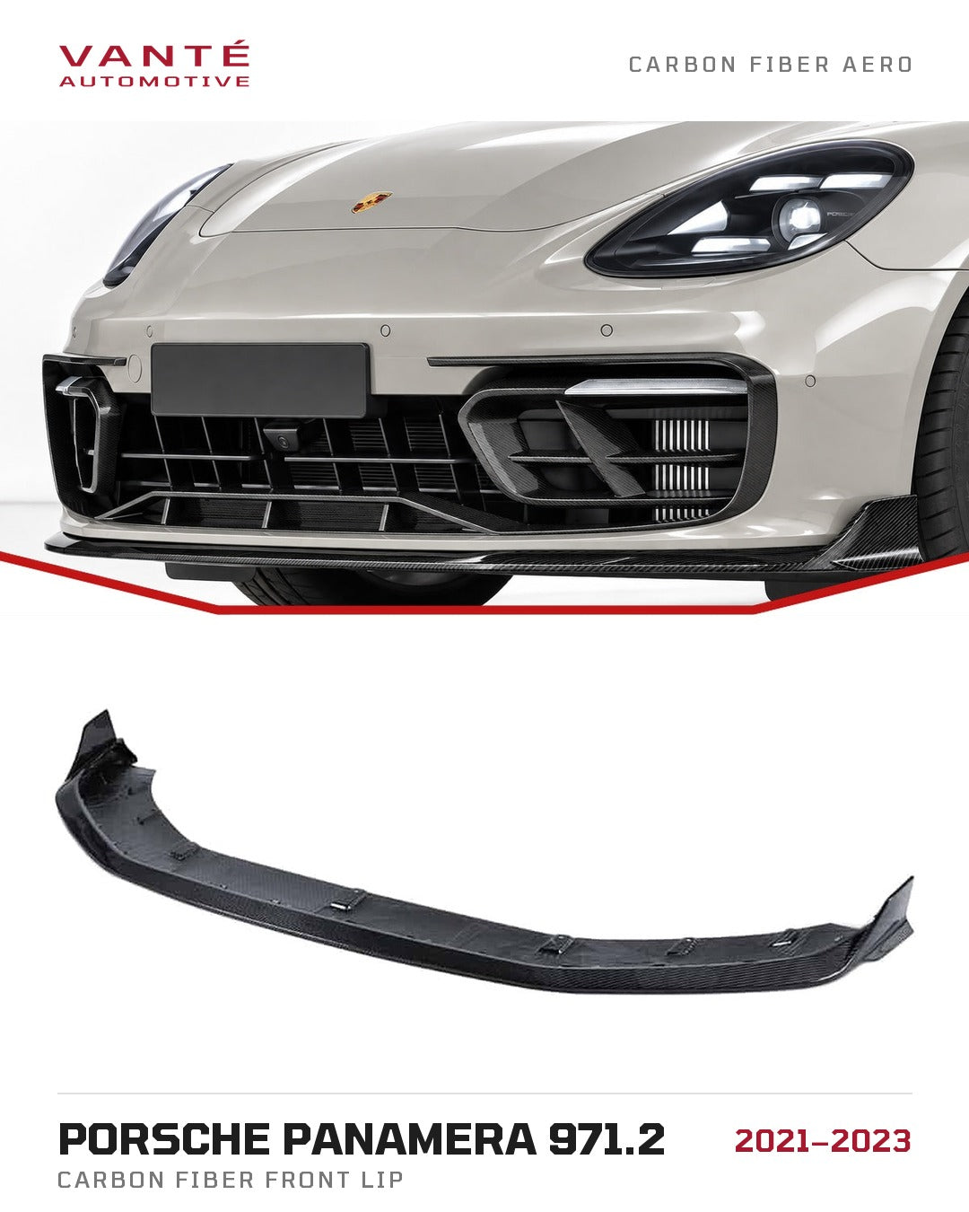 Porsche Panamera 971.2 Carbon Fibre Front Lip