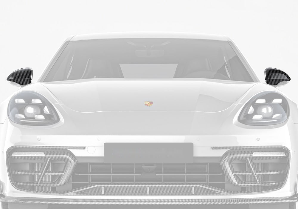 Porsche Panamera 971 Carbon Fibre Mirror Covers - gloss finish OEM fitment upgrade