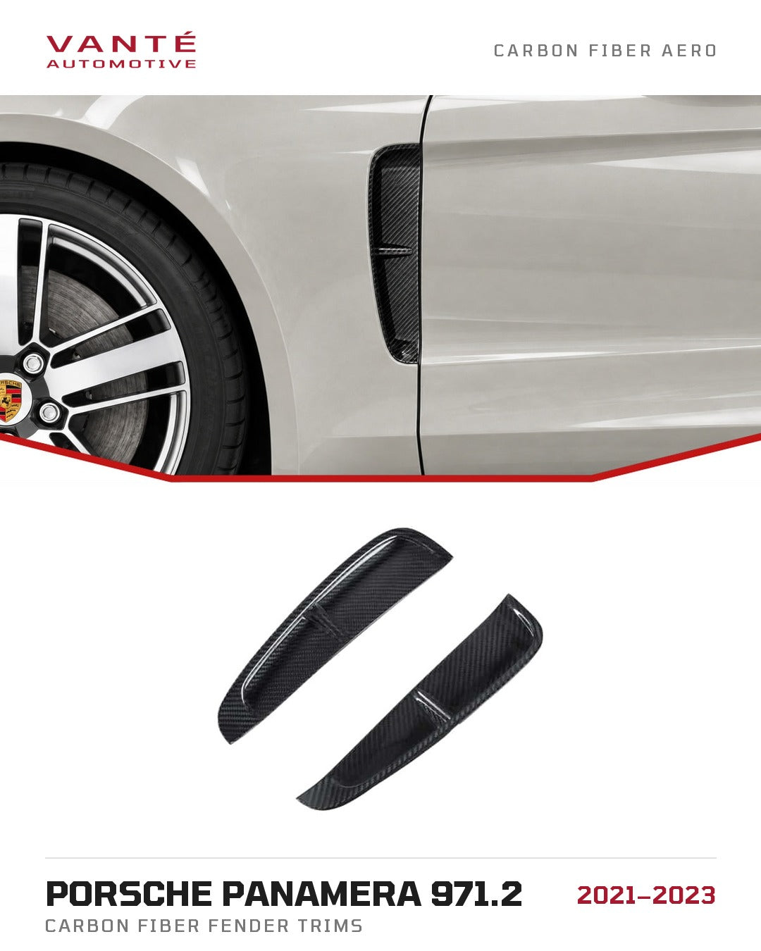 Porsche Panamera 971.2 Carbon Fibre Fender Trims