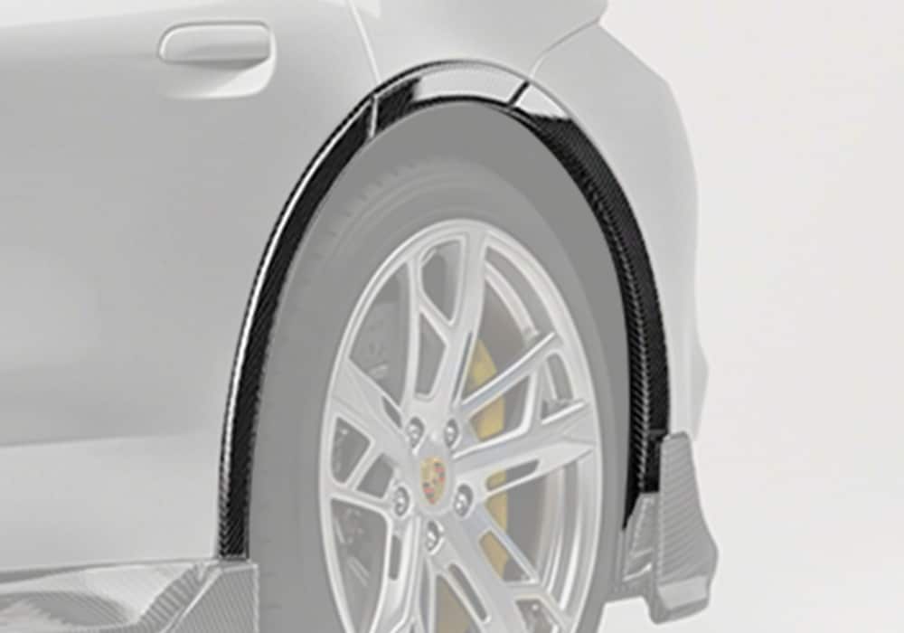 Porsche Taycan Carbon Fibre Fender Flares - wide body stance upgrade for Taycan 4 4S Cross Turismo Turbo
