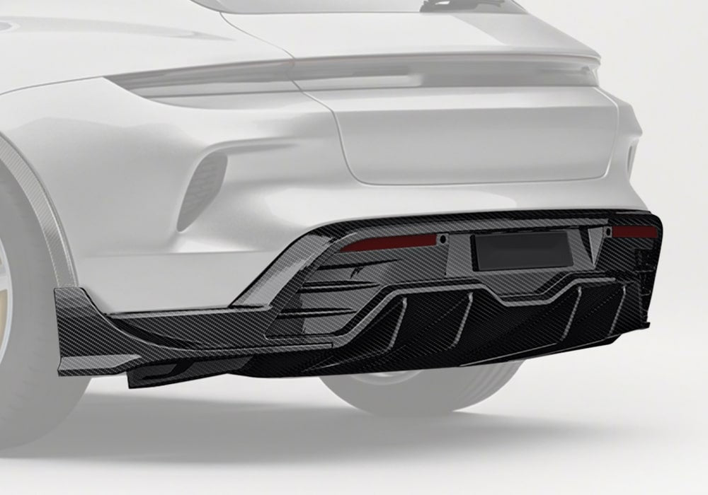 Porsche Taycan Carbon Fibre Rear Diffuser - aerodynamic motorsport-inspired upgrade