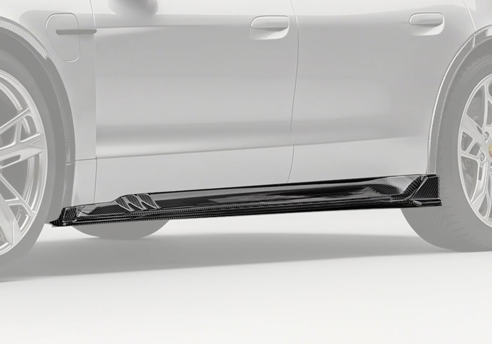 Porsche Taycan Carbon Fibre Side Skirts - aerodynamic styling upgrade for Taycan 4 4S Cross Turismo Turbo