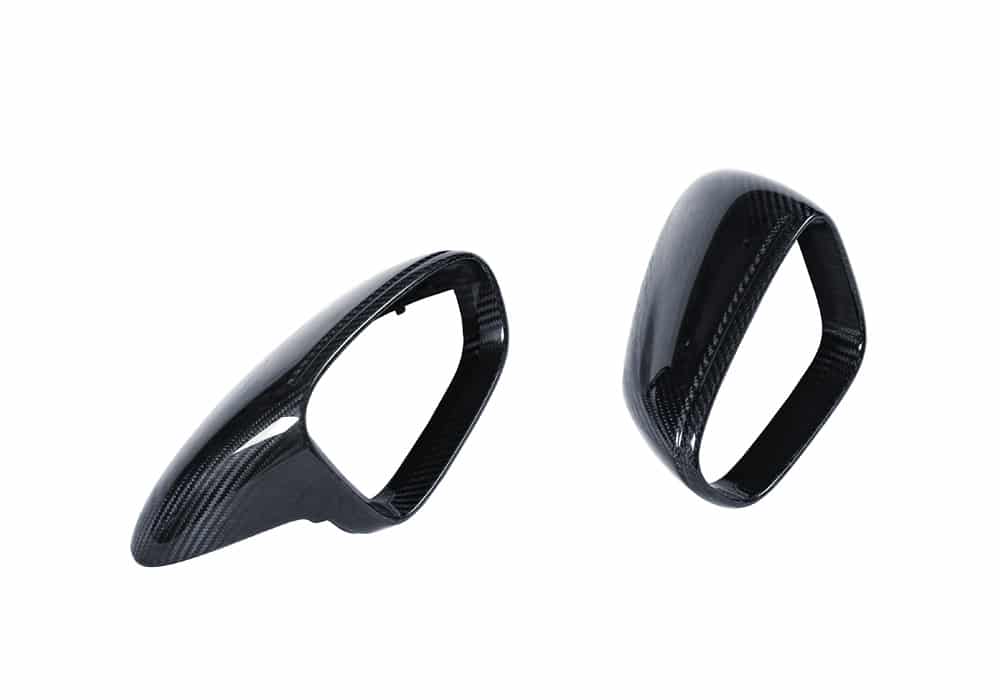 Porsche Taycan Carbon Fibre Mirror Covers - gloss OEM fitment motorsport upgrade