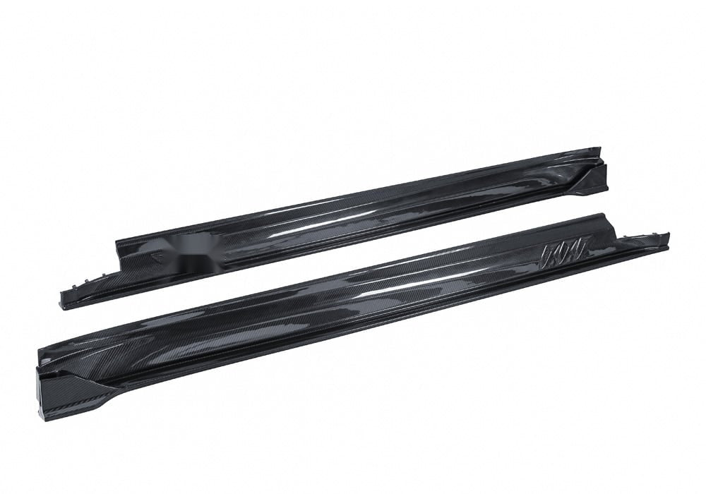 Porsche Taycan Carbon Fibre Side Skirts - aerodynamic sill extensions for enhanced styling