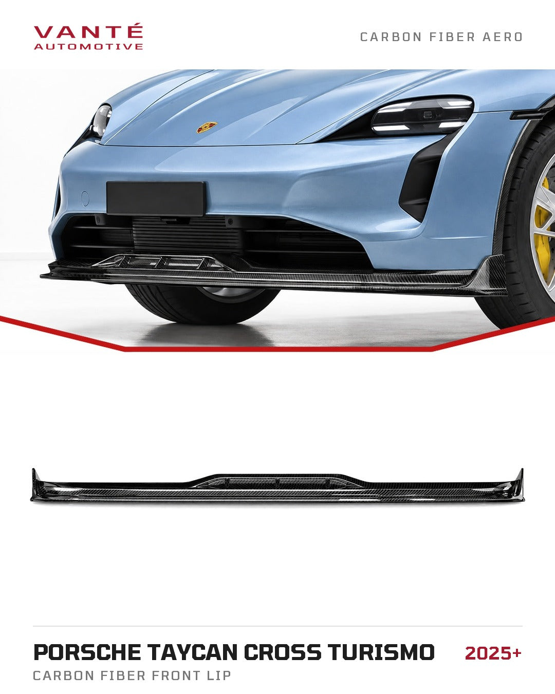 Porsche Taycan Cross Turismo Carbon Fibre Front Lip